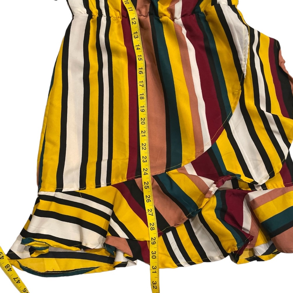Stylehouse Multi Color Stripes Ruffled Mini Dress - Picture 6 of 9